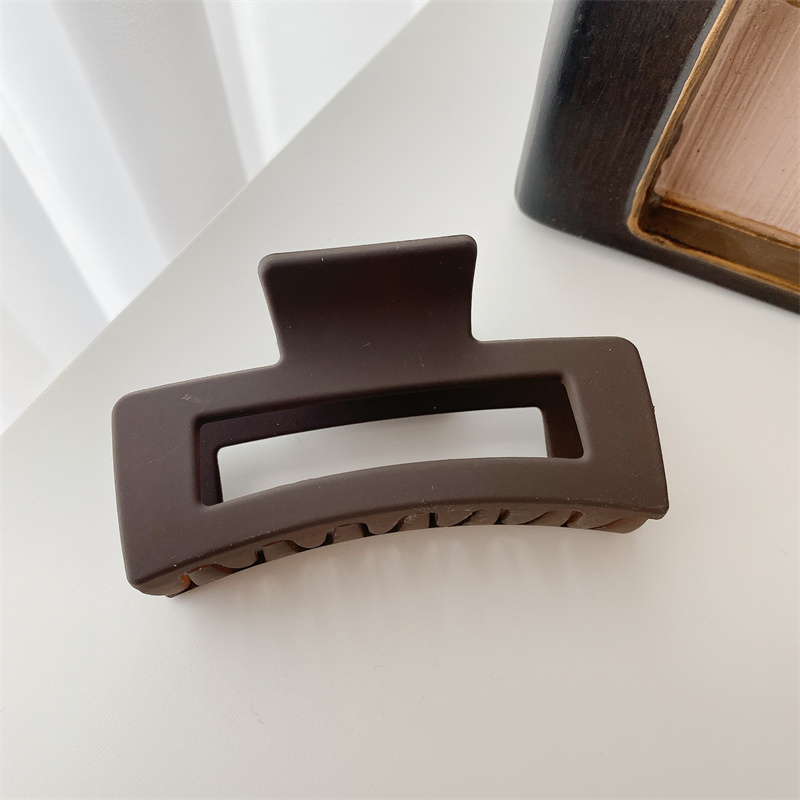 Yamog Length 85 CM Frosted Square Hair Clamps Korean Women Hollow Out Arc Scrunchies Hair Claw Clips Female Plastic Middle Size P