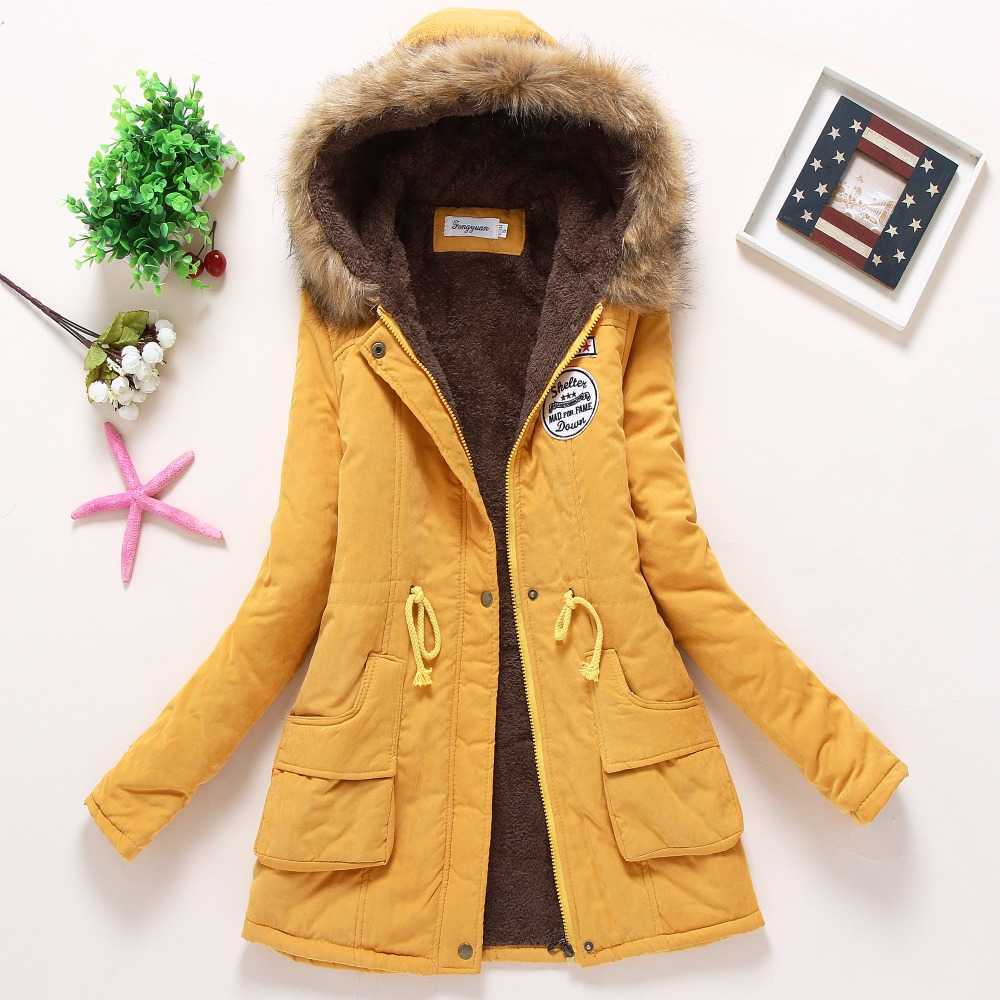 FTLZZ Winter Coats Women Cotton-wadded Slim Jacket Thermal Warm Parkas Quilt Overcoat Poncho Jaqueta Casacos Feminina 210819