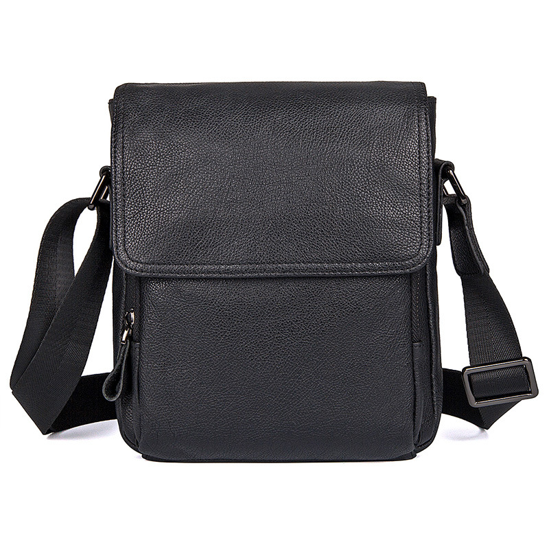 Messenger Bag Fashion Cowhide Shoulder Male Flap Travel Crossbody Men's Genuine Leather Handbag for Tablet, Black
Messenger Bag Fashion Cowhide Shoulder Male Flap Travel Crossbody Men's Genuine Leather Handbag for Tablet, Black