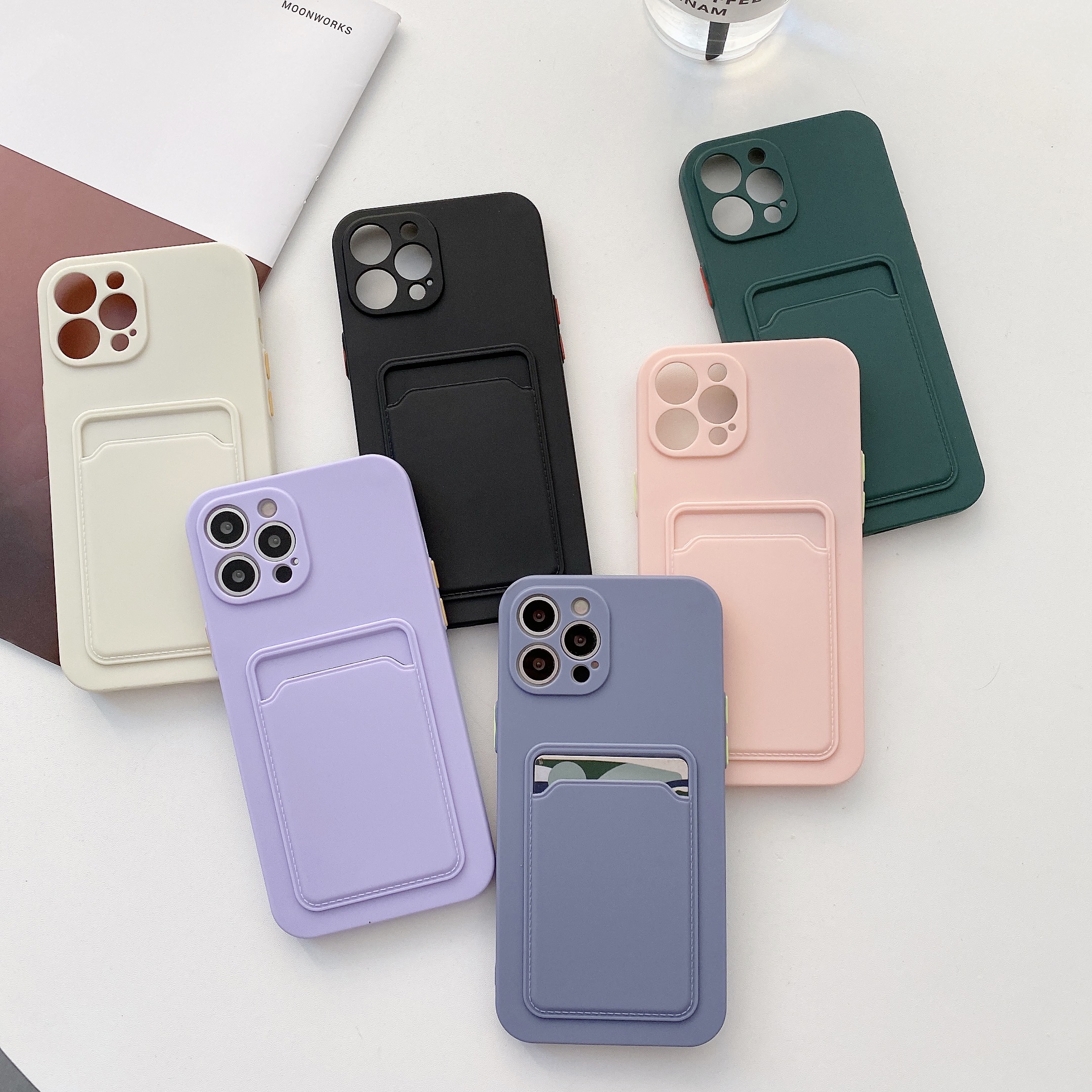 Phone Cases For iphone 11 12 13 promax XR x xs max 7 8 plus SE2020 12 mini 12 pro Soft Silicone Wallet Card Holder cover, White
Phone Cases For iphone 11 12 13 promax XR x xs max 7 8 plus SE2020 12 mini 12 pro Soft Silicone Wallet Card Holder cover, White