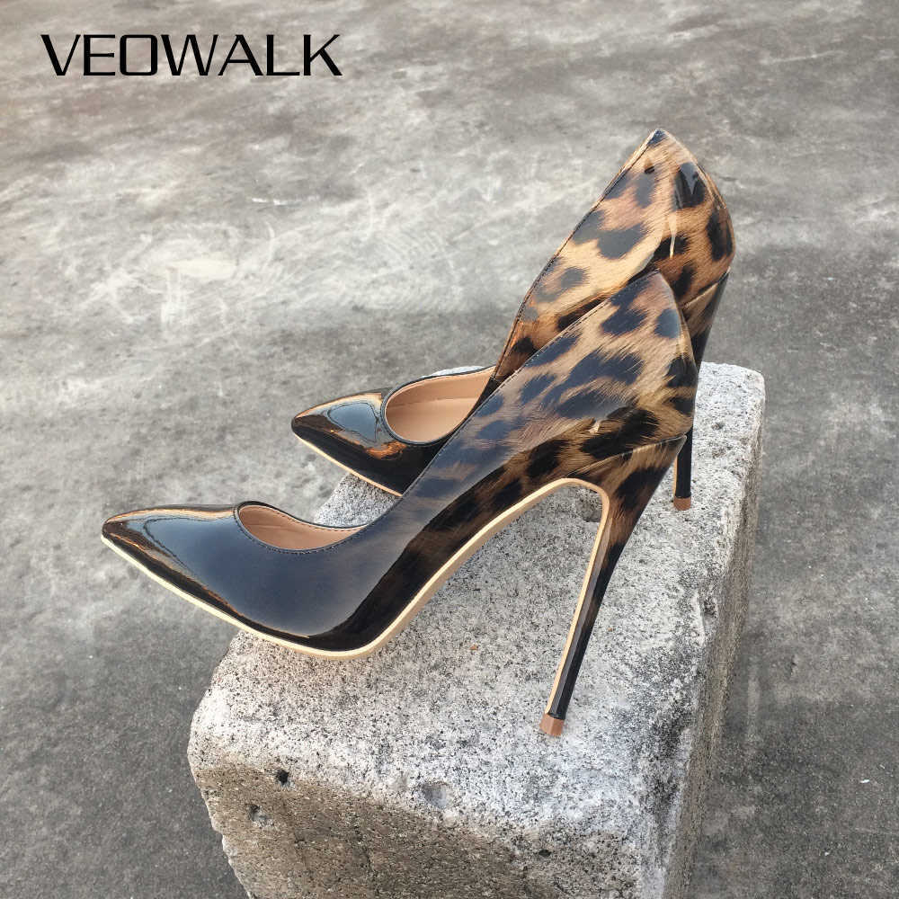 Veowalk Fashion Women Leopard Patent Leather Pumps Pointed Toe 8-12cm Stiletto Ultra High Heel Sexy Ladies Party Shoes Size34-43 210608, White leopard 12cm
Veowalk Fashion Women Leopard Patent Leather Pumps Pointed Toe 8-12cm Stiletto Ultra High Heel Sexy Ladies Party Shoes Size34-43 210608, White leopard 12cm