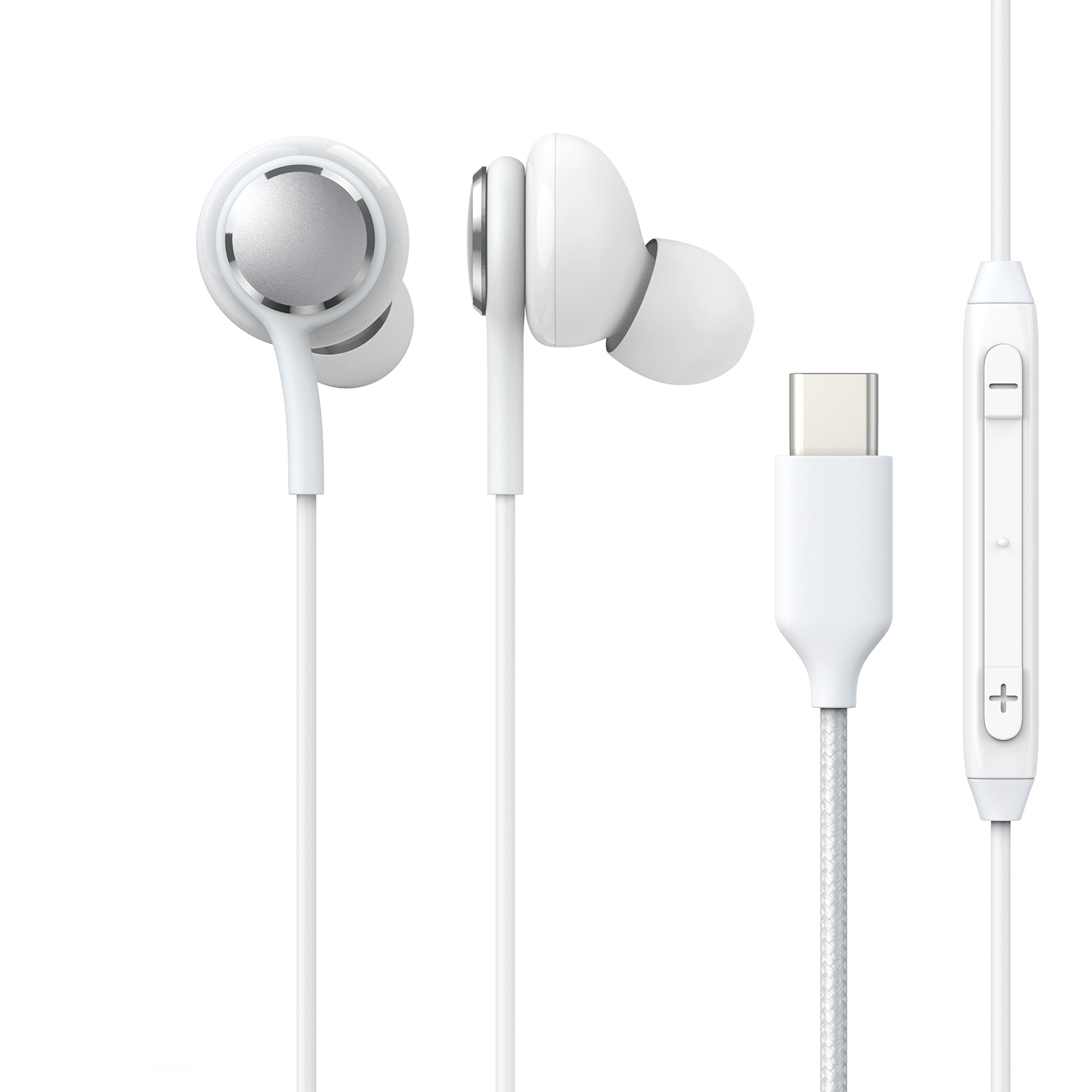 Portable Wired Type C Earphone Headphone Stereo Earbuds with Mic For Samsung S10 S20 Plus S21 Ultra USB-C Earphones, White
Portable Wired Type C Earphone Headphone Stereo Earbuds with Mic For Samsung S10 S20 Plus S21 Ultra USB-C Earphones, White