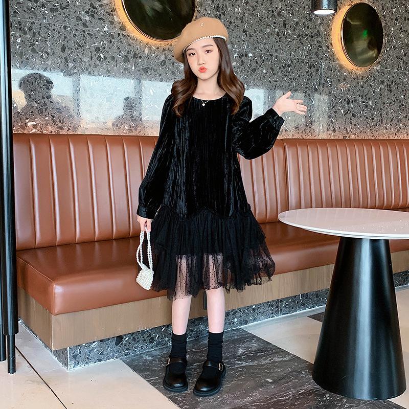 Girl's Dresses Black Grey Velvet Kids Girls Dress Long Sleeve Teenager School 2021 Baby Children Autumn Winter Girl Clothes Fashion, Red;yellow
Girl's Dresses Black Grey Velvet Kids Girls Dress Long Sleeve Teenager School 2021 Baby Children Autumn Winter Girl Clothes Fashion, Red;yellow