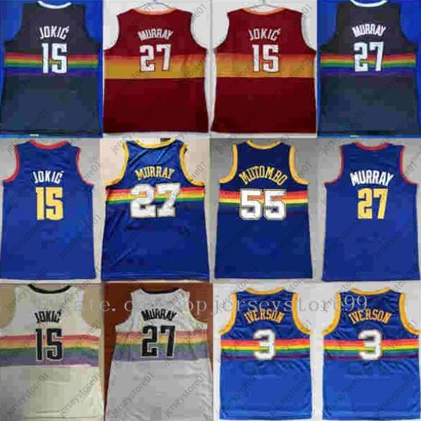 Vintage City Edtion Nikola Jamal Jokic 27 Murray allen 55 Dikembe iverson Mutombo Basketball Jersey NCAA Jersey Blue White Color Breathable, Black;red
Vintage City Edtion Nikola Jamal Jokic 27 Murray allen 55 Dikembe iverson Mutombo Basketball Jersey NCAA Jersey Blue White Color Breathable, Black;red