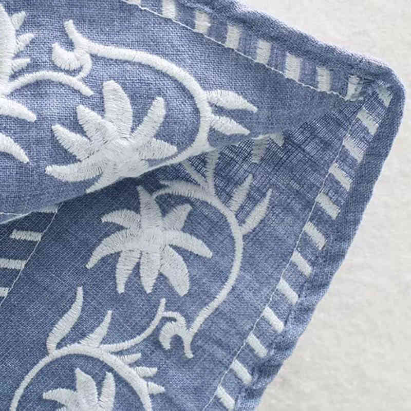 Stylish Embroidery Dress Women O Neck Vitnage Mini Casual es Summer Sleeveless Loose Short Vestidos Mujer 210515