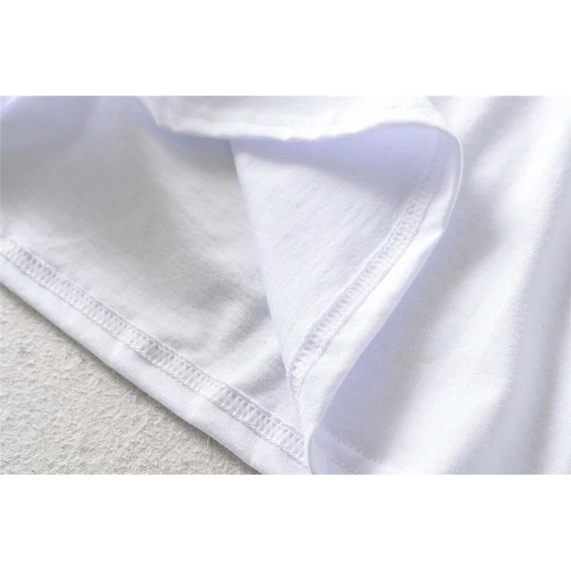 Women Casual White Summer Cotton Tshirts Female Fashion Flower Print Short Sleeve Black Couple T-Shirt Tops mujer camisetas 210421