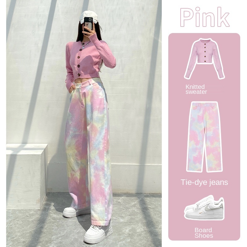 Women's Two Piece Pants Korean-style women's trousers traf pink tie-dye waist high casual weight harajuku loose straight pants HDOT, 1# shoe box
Women's Two Piece Pants Korean-style women's trousers traf pink tie-dye waist high casual weight harajuku loose straight pants HDOT, 1# shoe box