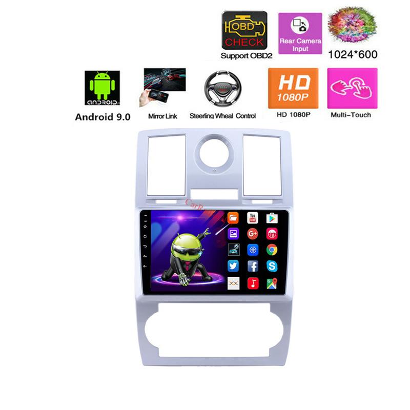 9 inch car dvd Player Android 10 Touchscreen Radio for Chrysler Aspen 300C 2004-2008 with USB WIFI support SWC 1080P