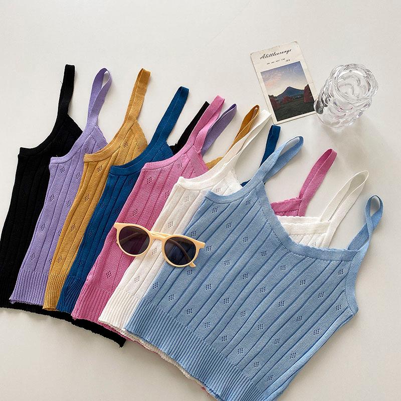 Women's Tanks & Camis Vintage Knitted Women Crop Top Slim Solid Sleeveless Summer Y2k Tops For Girls 121311WTA, White
Women's Tanks & Camis Vintage Knitted Women Crop Top Slim Solid Sleeveless Summer Y2k Tops For Girls 121311WTA, White