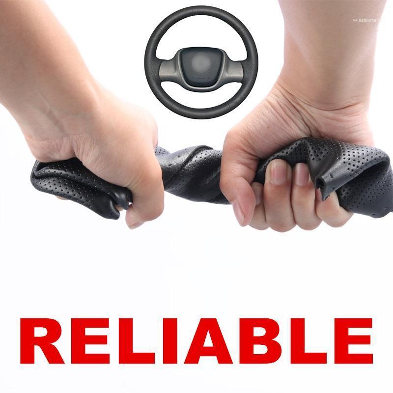 Steering Wheel Covers Hand Stitched Black PU Artificial Leather Car Cover For Smart Fortwo1
Steering Wheel Covers Hand Stitched Black PU Artificial Leather Car Cover For Smart Fortwo1