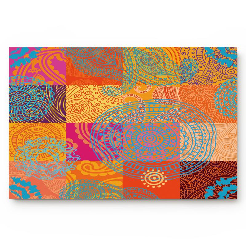 Orange Squares Circle Abstract Art Kitchen Mat Modern Bathroom Anti-slip Area Rugs Living Room Hallway Carpet Doormat Carpets
