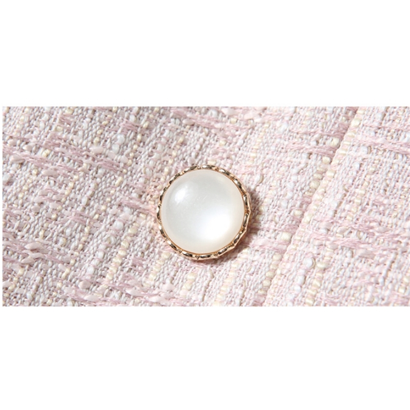 Women Tweed Notched Long Sleeve Double Breasted Pleated Slim Mini Dress Autumn And Winter Lady Vestido Da Festa 210520