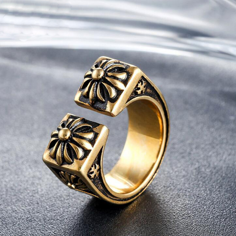 Vintage Personality Punk Cross Opening Titanium Band Ring Silver Gold Men Stainless Steel Hip-Hop Retro Party Finger Rings Fashion Jewelry Accessories
Vintage Personality Punk Cross Opening Titanium Band Ring Silver Gold Men Stainless Steel Hip-Hop Retro Party Finger Rings Fashion Jewelry Accessories
