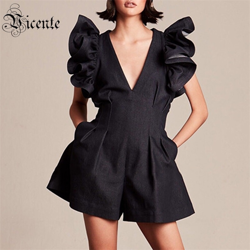 Trendy Ruffles Design Sleeveless V Neck Celebrity Party Denim Playsuit 210520, Beige
Trendy Ruffles Design Sleeveless V Neck Celebrity Party Denim Playsuit 210520, Beige