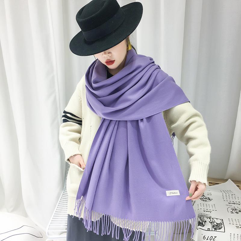 Scarves Autumn And Winter Style Cashmere Scarf Classic Monochrome Brushed Shawl Solid Color 330G Purple
Scarves Autumn And Winter Style Cashmere Scarf Classic Monochrome Brushed Shawl Solid Color 330G Purple