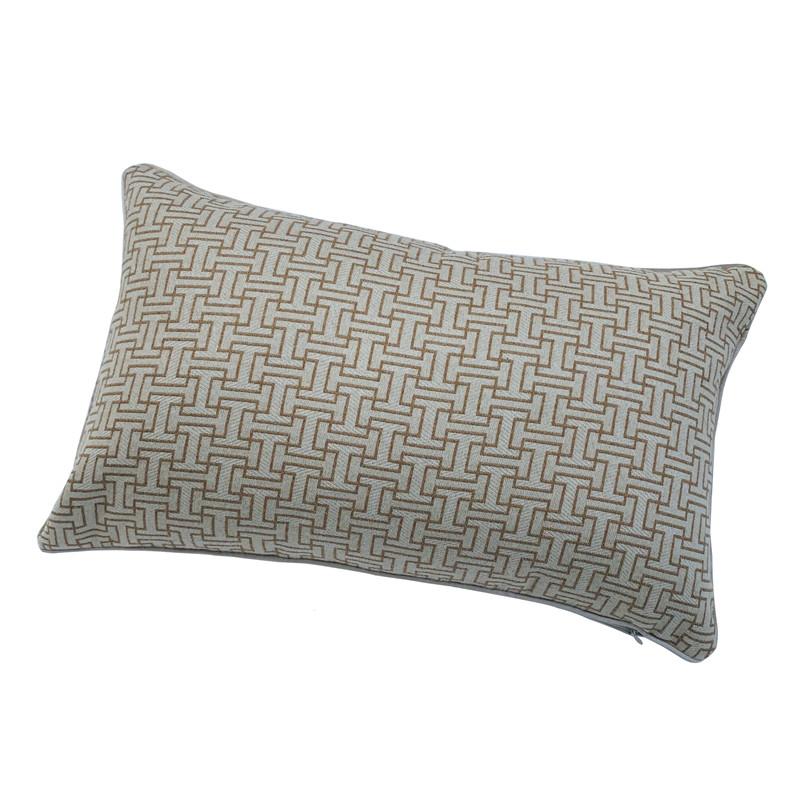 Fashion Classical Geometric Beige Woven Maze Pipping Home Decor Lumbar Pillows Soft Waist Designer Cushion Cover 30x50cm CushionD4574105