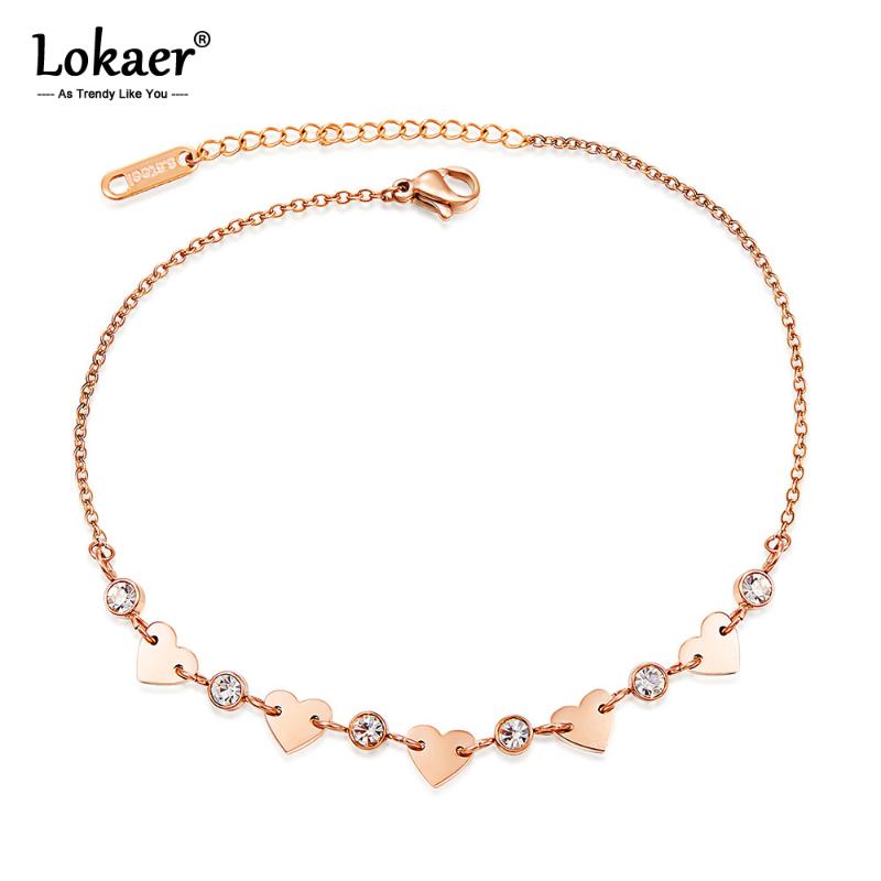 Anklets Lokaer Titanium Steel Bohemia Holiday Beach Chain & Link For Women Girls Trendy CZ Crystal Heart Charm Anklet OGZ082, Red;blue
Anklets Lokaer Titanium Steel Bohemia Holiday Beach Chain & Link For Women Girls Trendy CZ Crystal Heart Charm Anklet OGZ082, Red;blue