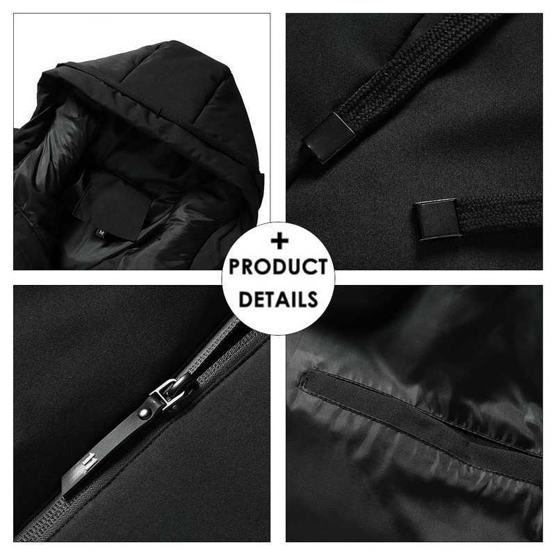 Men Winter Casual Thick Warm Waterproof Jacket Parkas Men Autumn Outwear Windproof Hat Hooded Parkas Jacket Men 211014