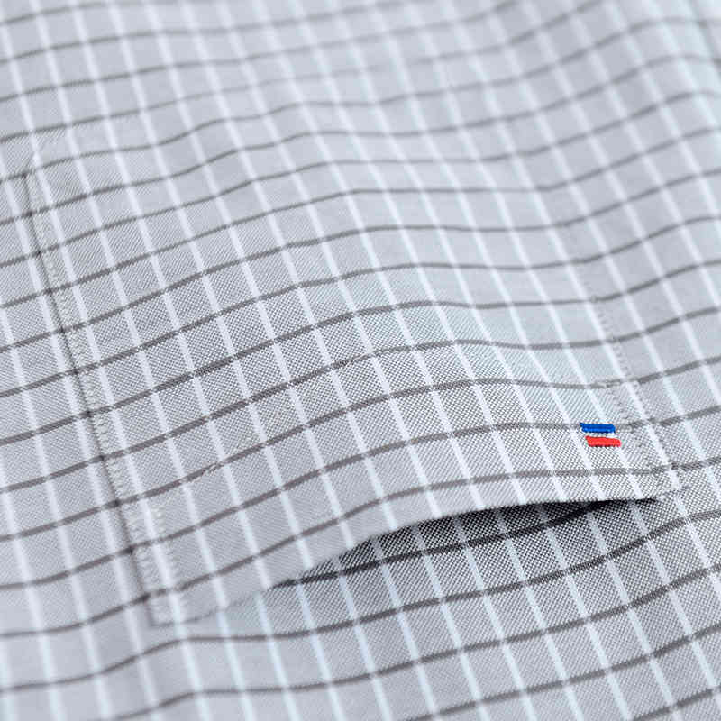 Men's Plaid Checked Oxford Button-down Shirt Single Patch Pocket Casual Thick Contrast Standard-fit Long Sleeve Gingham Shirts 210410