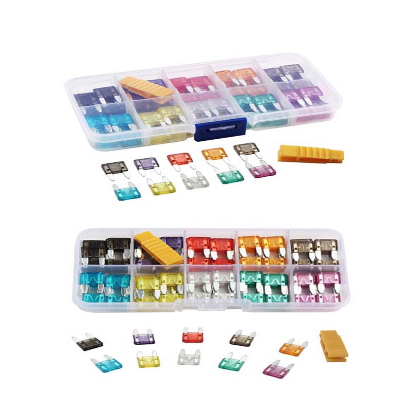 120pcs Small Size Blade Car Fuses Repair Kit Tools For Auto Cars Truck Vehicle Parts Accessory 2/3/5/7.5/10/15/20/25/30/35A Fuse With Plastic Box