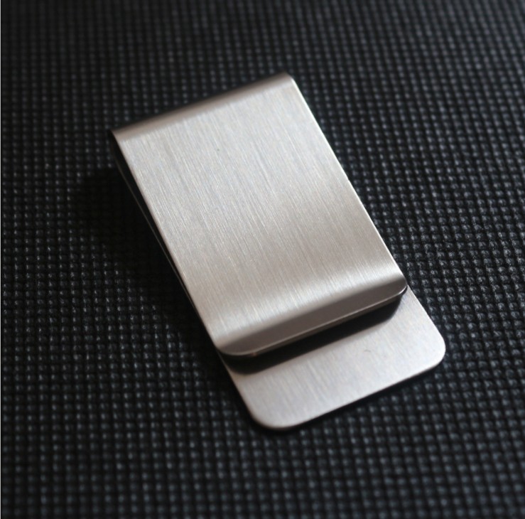 Stainless Steel Metal Money Clip High Quality Fashion Simple Silver Dollar Cash Bill Clamp Holder Wallet