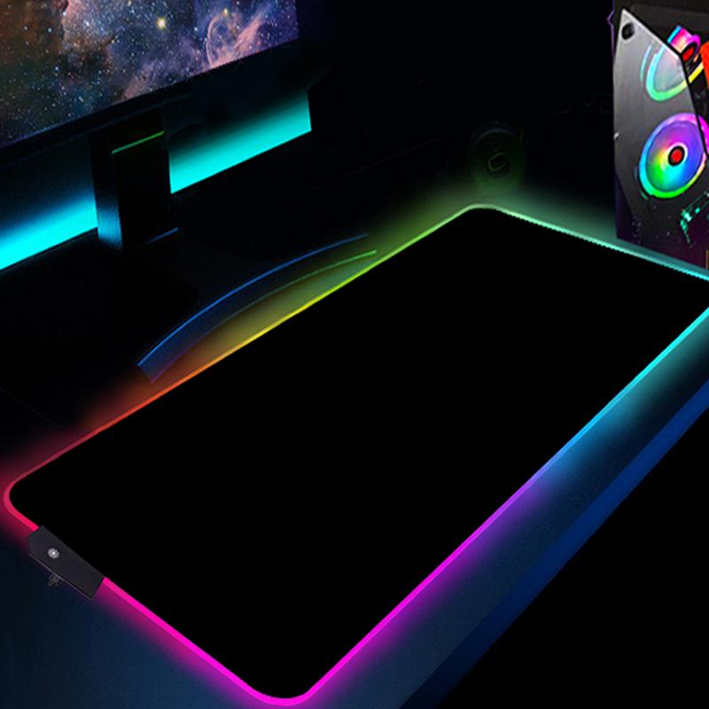 Mouse Pads & Wrist Rests Mousepad RGB 900x400 LED Gamer Pad Alienware Rubber Extended Keyboard Mat Computer Accessories Gaming Custom