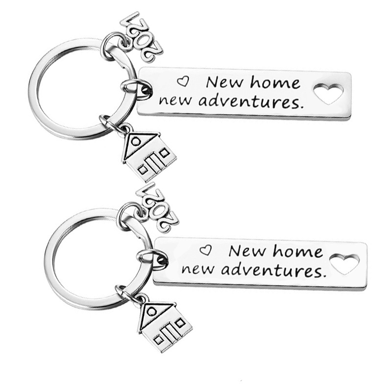 2021 Stainless Steel Housewarming Keychain Pendant Family Love Keychains Creative House Luggage Decoration Key Ring 12*50MM, Silver
2021 Stainless Steel Housewarming Keychain Pendant Family Love Keychains Creative House Luggage Decoration Key Ring 12*50MM, Silver