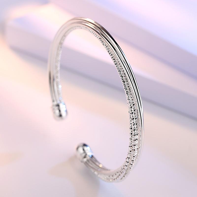 Bangle Silver Plated Bracelet Bangles Twisted Lines Bracelets & Korean For Women Jewelry Pulseiras Femme CF5, Black
Bangle Silver Plated Bracelet Bangles Twisted Lines Bracelets & Korean For Women Jewelry Pulseiras Femme CF5, Black