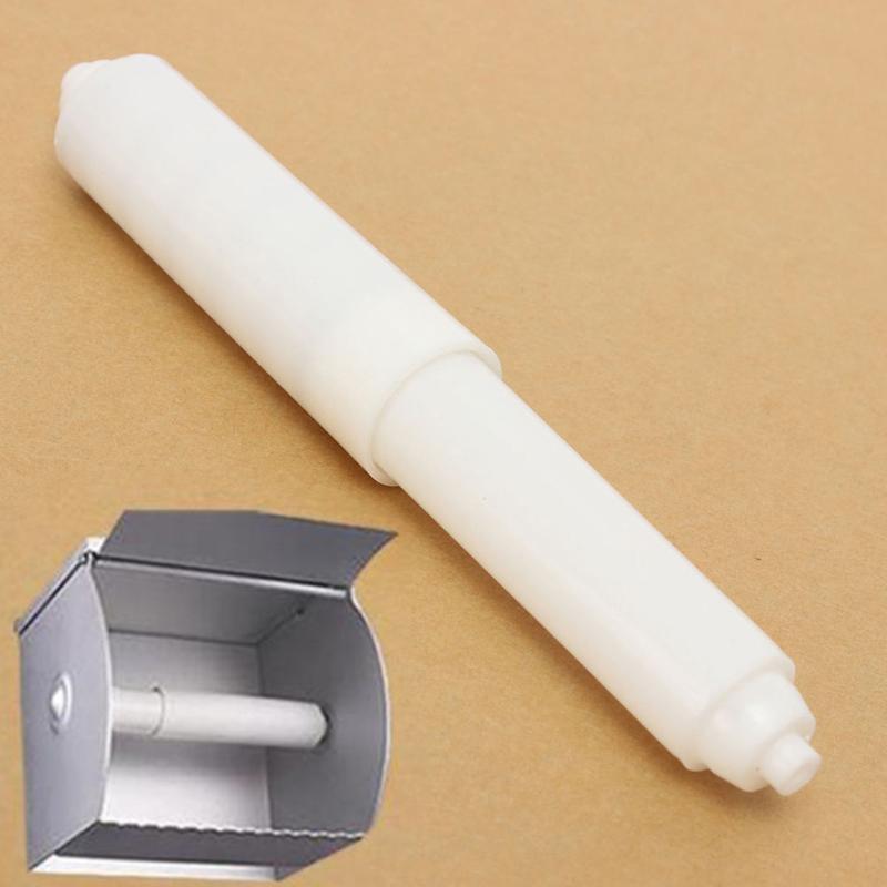 Toilet Paper Holders White Plastic Replacement Roll Holder Roller Insert Spindle Spring