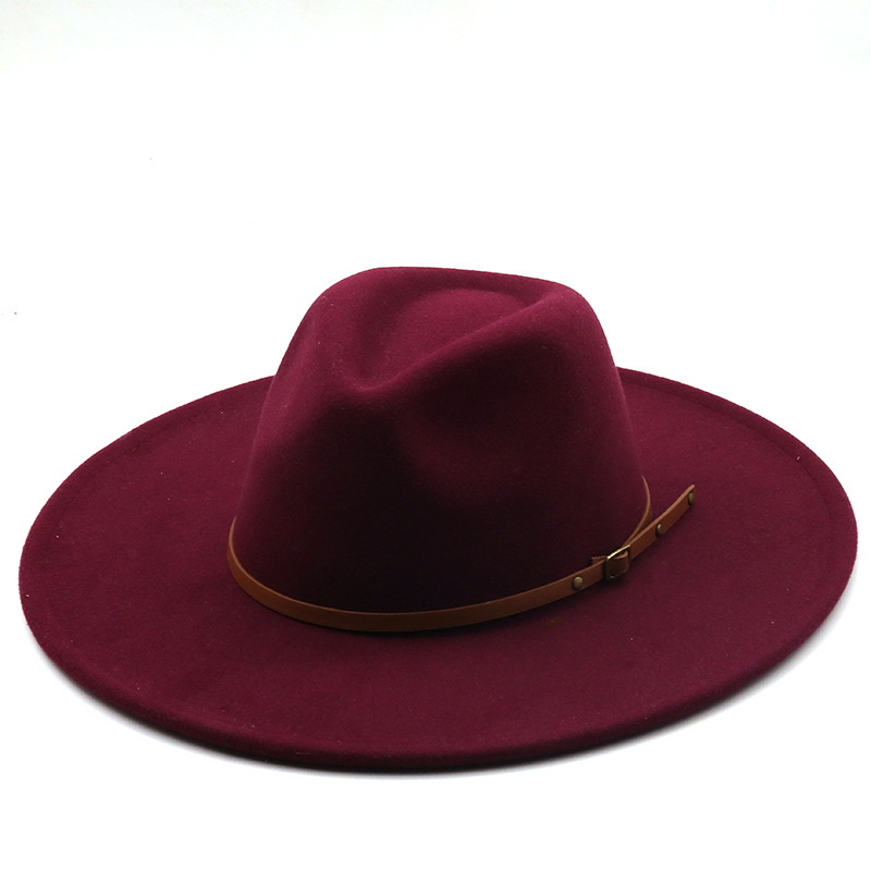 Classical Wide Brim Porkpie Fedora Hat Camel Black Men Women Crushable Winter cap Derby Wedding Church Jazz Hats aa11