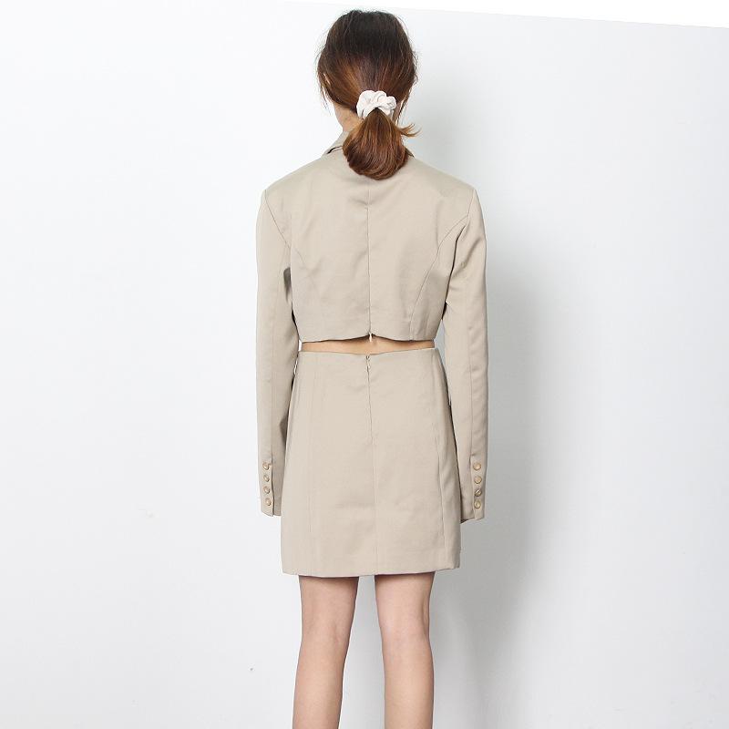 Winter Fashion Women's Suit Collar Twist Design Sexy Waist Hollow A-line Slim Dress Women Casual Dresses