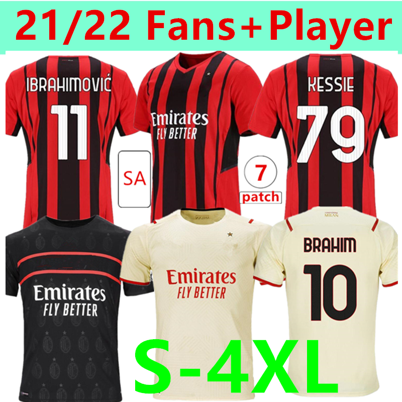 Size:S-4XL AC Milan 21 22 soccer jersey IBRAHIMOVIC PAQUETA BENNACER TONALI ROMAGNOLI 2021 2022 CALHANOGLU REBIC fans+Player version football shirt, Black;yellow
Size:S-4XL AC Milan 21 22 soccer jersey IBRAHIMOVIC PAQUETA BENNACER TONALI ROMAGNOLI 2021 2022 CALHANOGLU REBIC fans+Player version football shirt, Black;yellow