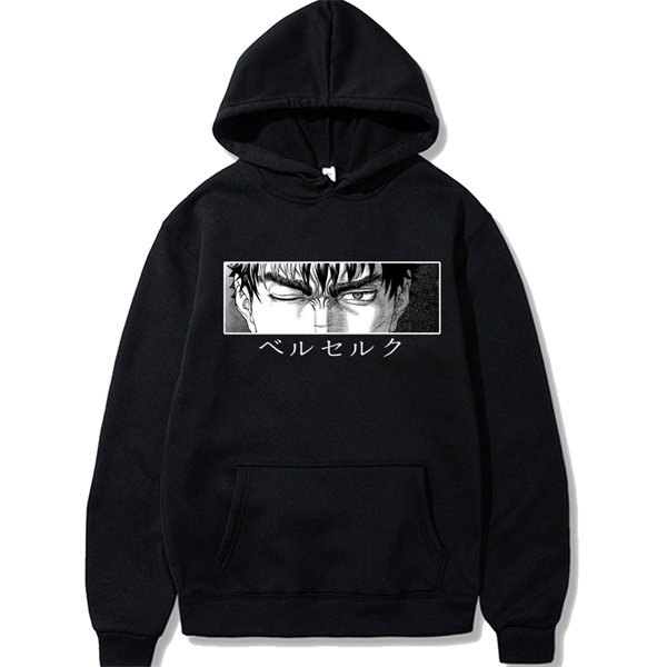 Men Berserk Guts Hoodie Manga Pullovers Hoodies Sweatshirts Anime Eye Print Anime Hoody Streetwear Tops Y0809