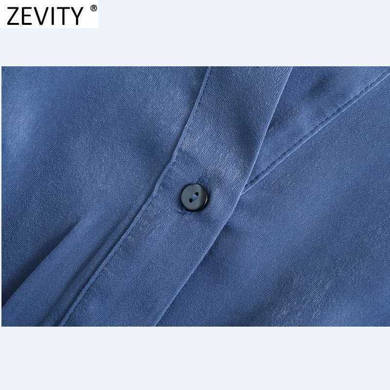 Zevity Women Fashion Solid Color Bow Tied Decoration Casual Slim Shirt Dress Office Lady Chic Breasted Business Vestidos DS8139 210630