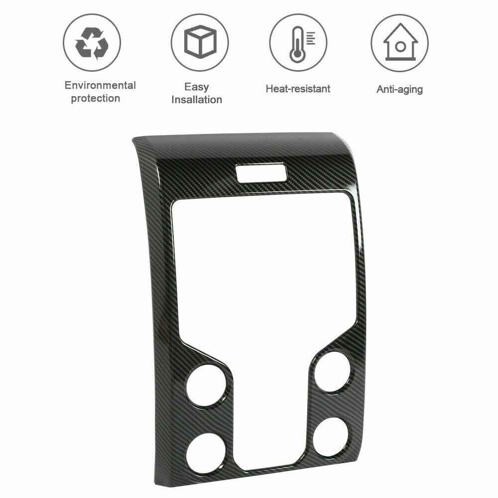 Carbon Fiber Black Multi-media Center Control Panel Trim For Ford F150 Raptor 2009-2014 ABS