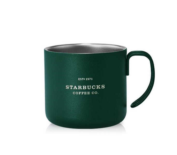 Starbucks 12oz Stainless Steel Tumbler Mug Coffee Cup Handle Favorite Desktop Support Custom By UPS2VHS