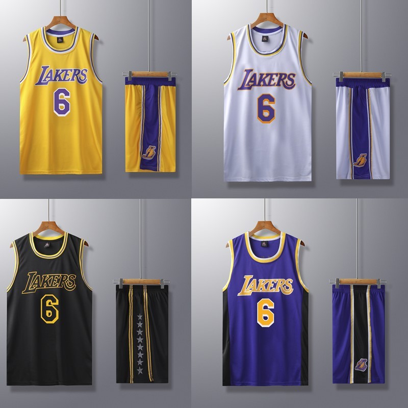 Round neck Lakers Jam No. 6 basketball suit quick drying sports training suit Jersey adult children's suit DIYKYEX, Byf
Round neck Lakers Jam No. 6 basketball suit quick drying sports training suit Jersey adult children's suit DIYKYEX, Byf