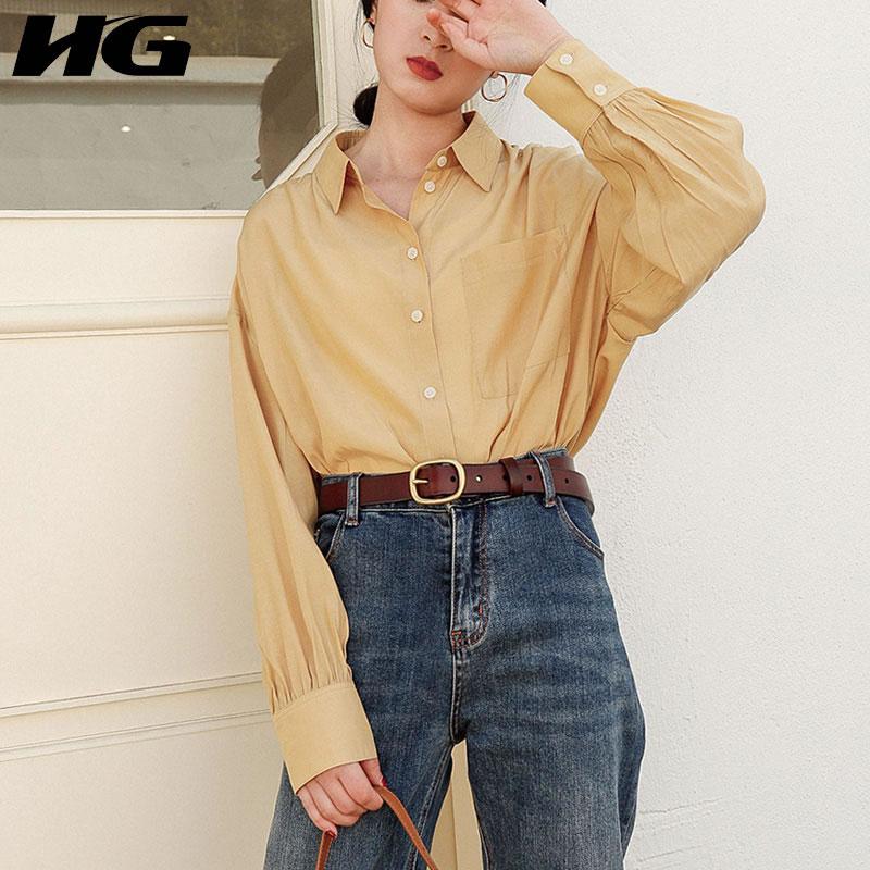Women' Blouses & Shirts HG Neutral Style Solid Color Shirt Loose Long Sleeve Simple Womens Tops And Fashion Korean Women Clothes XJ4234, Yellow xj4234
Women' Blouses & Shirts HG Neutral Style Solid Color Shirt Loose Long Sleeve Simple Womens Tops And Fashion Korean Women Clothes XJ4234, Yellow xj4234