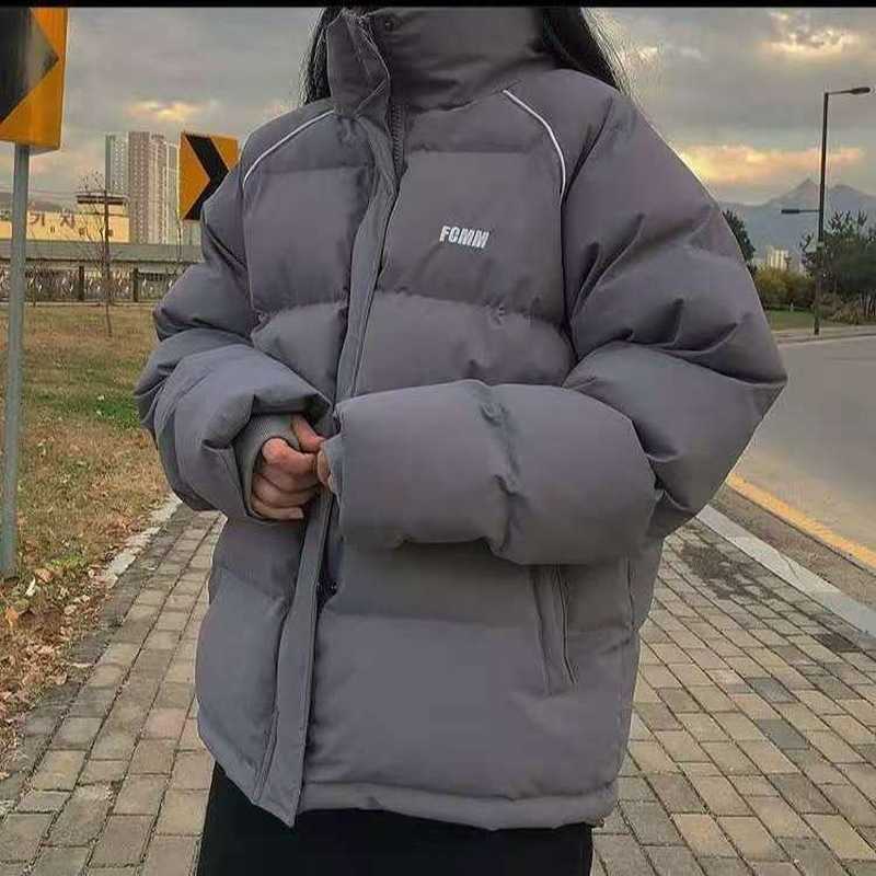 women's parka coat fashion basic cotton down jacket winter soft and thick leisure stand-up collar 211018