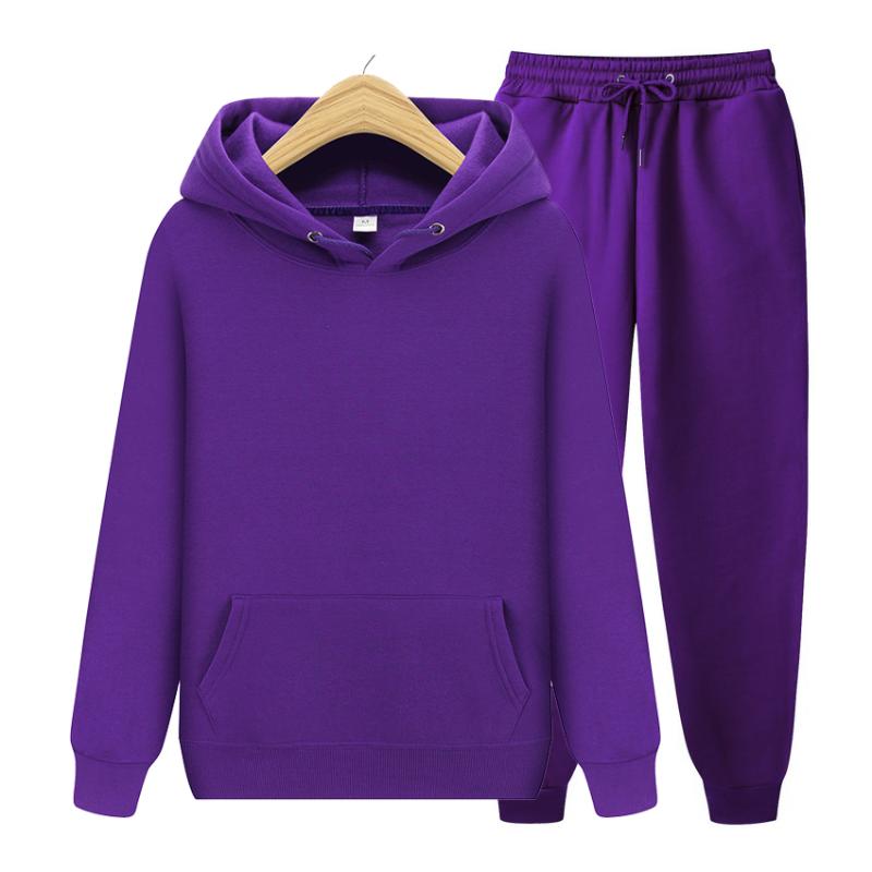 Jogging Clothing Men&#039;s Solid Color Oversize Autumn Winter Tops Sweatshirt Hoodies Pants Sweatpants Pink Black Yellow Slim Fit Men Hip Hop Se от DHgate WW