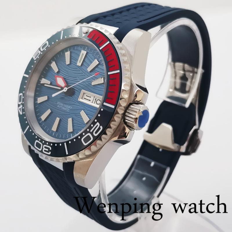 Wristwatches 40mm Sterile Blue Dial Silver Case Rubber Watch Strap Mens Watches Luminous Sapphire Glass NH36 Automatic Movement
Wristwatches 40mm Sterile Blue Dial Silver Case Rubber Watch Strap Mens Watches Luminous Sapphire Glass NH36 Automatic Movement
