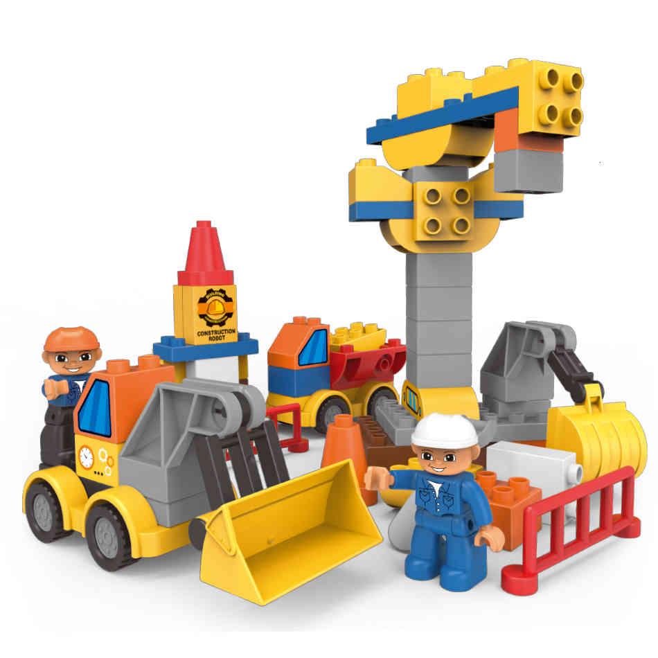NEW 63pcs DIY Duplo Transform Engineering Traffic Vehicle Building Blocks Assemblage Creative City Bricks Kids Toys Child 1008
NEW 63pcs DIY Duplo Transform Engineering Traffic Vehicle Building Blocks Assemblage Creative City Bricks Kids Toys Child 1008