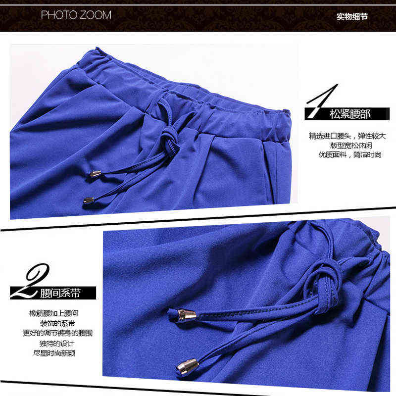 Women Harem Pants Plus size 6XL Elastic Waist Leisure Ankle Length Solid Color Trousers Kpop Female 3 Sale 211115