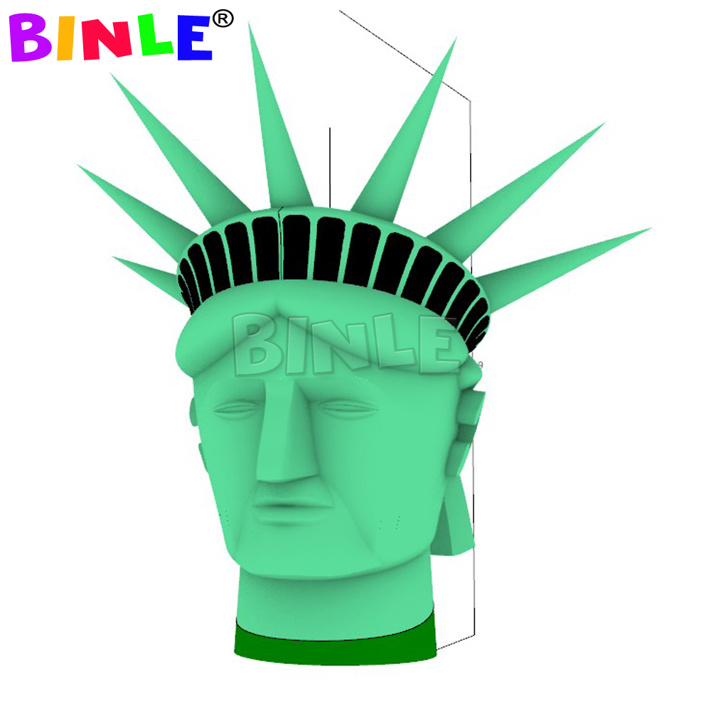 Jumbo 20ft Giant inflatable statue of liberty head balloon man sculpture for advertisement and decoration