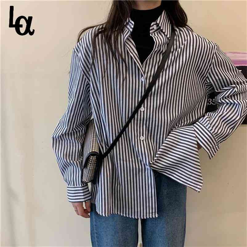 Women All-match Preppy Style OL Chic Korean Long Sleeve Striped Shirt Spring Oversize Harajuku Vintage Casual Blouse Tops 210519, White
Women All-match Preppy Style OL Chic Korean Long Sleeve Striped Shirt Spring Oversize Harajuku Vintage Casual Blouse Tops 210519, White