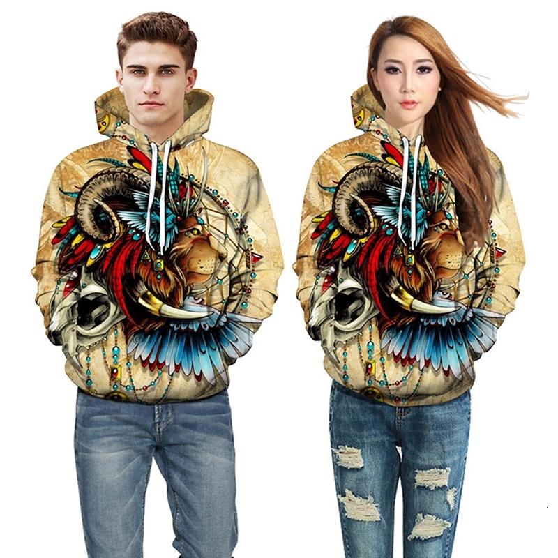Yellow sheepshead Indian digital printing loose sports couple sweater dw-46, Red
Yellow sheepshead Indian digital printing loose sports couple sweater dw-46, Red