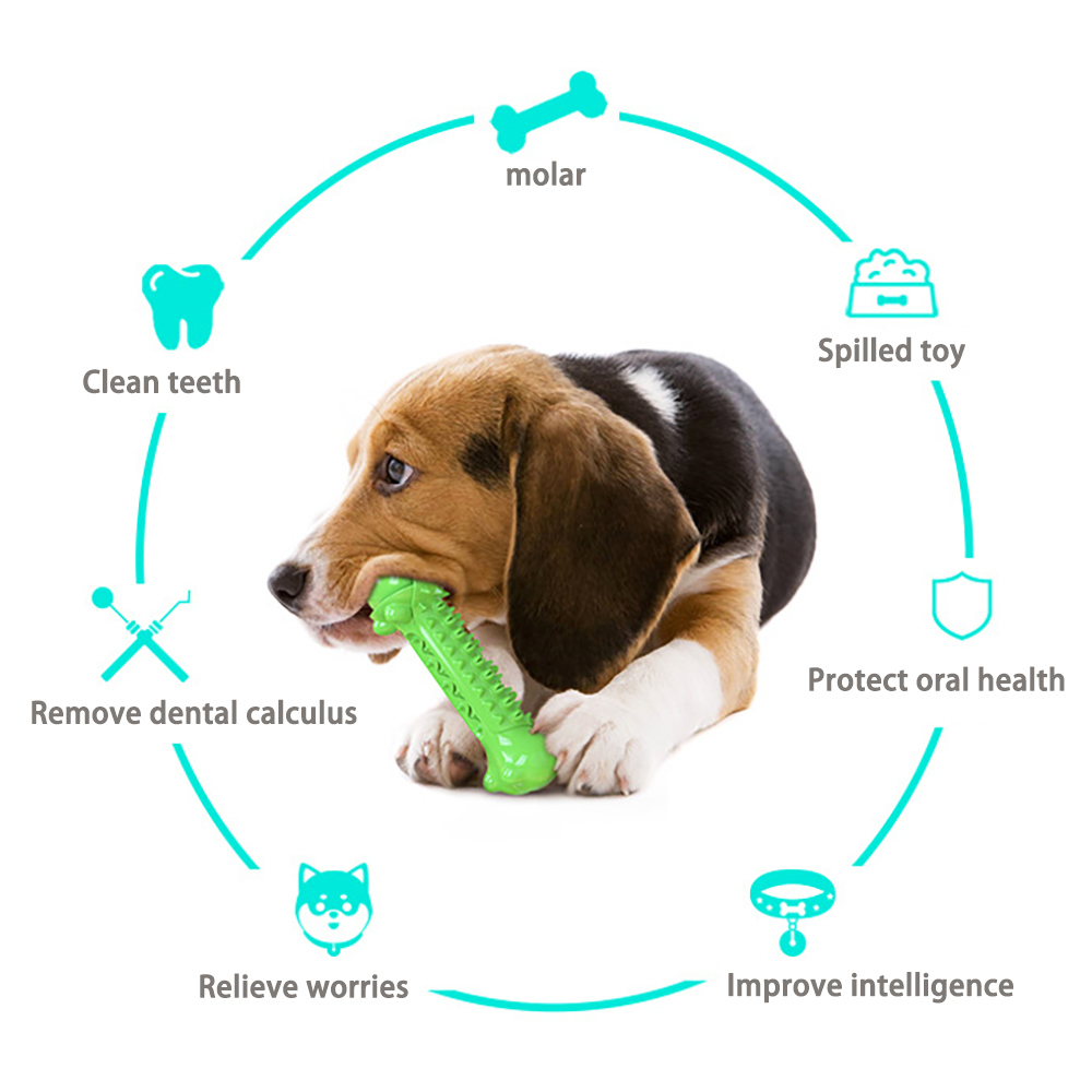 Dog Toy Pig Shape Teething Stick Interactive Toy Molar Leaky Food Bite Toy Float Chew Toys Pet Tooth Cleaning Dogs Toothbrush