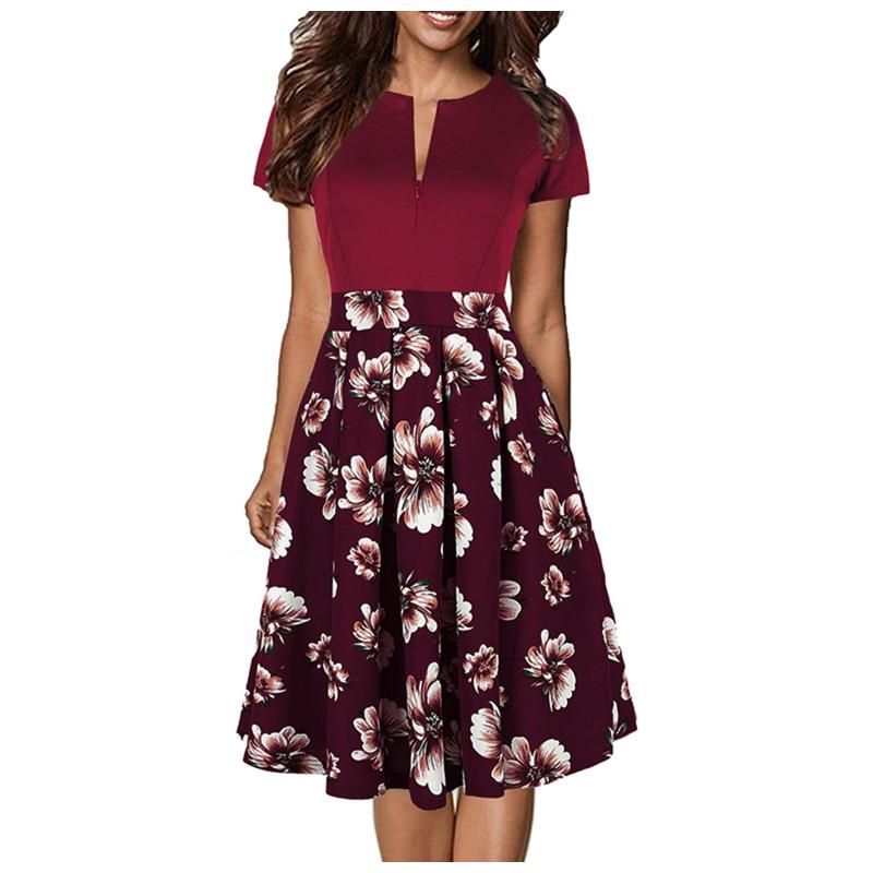 Casual Dresses Dress Women Summer Vintage Women' Short Sleeve Elegant A-line Party Wedding Guest Cocktail Swing Vestidos De Mujer, Black
Casual Dresses Dress Women Summer Vintage Women' Short Sleeve Elegant A-line Party Wedding Guest Cocktail Swing Vestidos De Mujer, Black