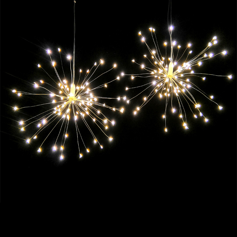 String Lights 120 150 180 200 LED Firework Starburst Hanging Fairy Lights Waterproof 8 Modes with Remote for Christmas Wedding Party Patio Garden Deco