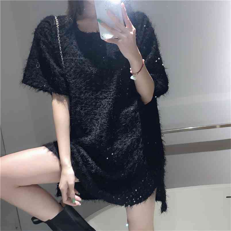 Summer Ladies Casual Loose T Shirt Fashion Elegant Tassel Squined Tee Top Female 210519, White
Summer Ladies Casual Loose T Shirt Fashion Elegant Tassel Squined Tee Top Female 210519, White